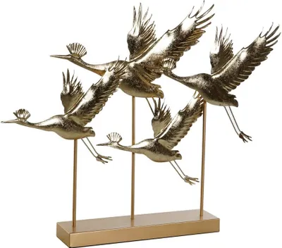 Obrázek produktu pro Dekorativní figurka DKD Home Decor Gold Bird 64 x 9 x 51 cm 64 x 8,6 x 51 cm