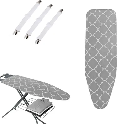 Imagen del producto de Funda para tabla de planchar, de algodón, elástica, de 110x34 cm, para tabla de planchar