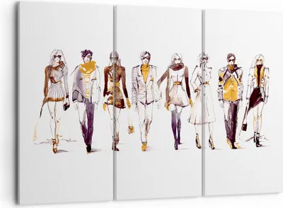 Produktbild von Bild auf Leinwand - Leinwandbild - eleganc e Farbe weiblich Mannequins - 105x70cm - Wand Bild - Wanddeko - Leinwanddruck - Bilder - Kunstdruck - Leinwand bilder - Wandkunst - CE105x70-3093