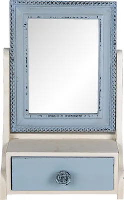 Immagine prodotto di Clayre & Eef Specchio a stelo 25x38 cm MDF blu