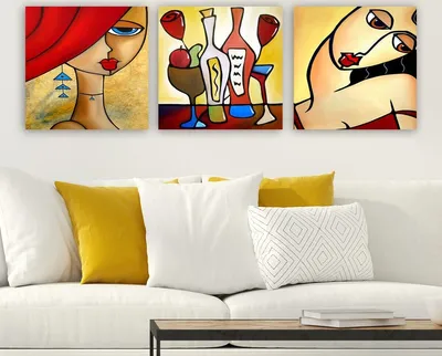 Produktbild von Wallity, DRPRC09, Leinwandbilder, Mehrfarbig, Holz, 30 x 90 cm