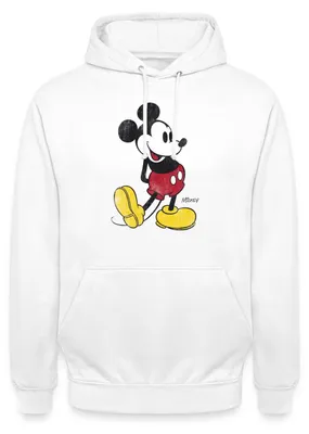 Produktbild von Mickey & Minnie Klassisch Uni Hoodie, L, Weiß