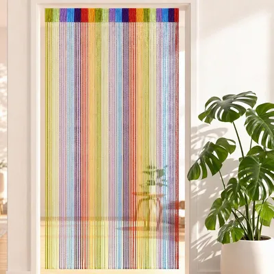 Produktbild von Drahtvorhang bunt, 100 x 200 cm, mit Glitzerdraht, für die Raumtrennung