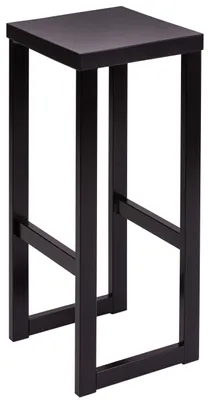 Produktbild von Spec-Wood, Hocker Holz LOFT, Barhocker Holz, Blumenhocker Holz mit Metallgestell, Duschhocker Modern, Küchenhocker, Barstühle, Tresenhocker, Sitzhocker 30x30x76 cm