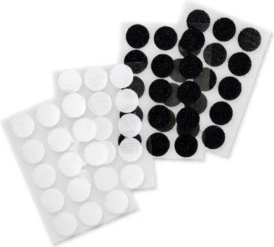 Image de Folia 2301 Points Velcro Ø 2 cm 30 pièces noir/blanc assortis autocollants(S)