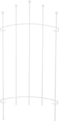 Produktbild von KOTARBAU® Beetzaun aus Stahl mit Dekoration Beeteinfassung für den Garten Kugeln Weiß Gartenzaun Beetbegrenzung
