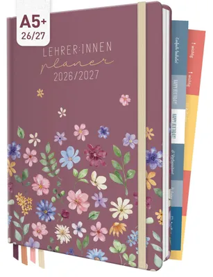 Produktbild von Häfft Lehrer-Planer 2026/2027 / A5+ / Berry Blossoms