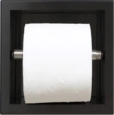 Produktbild von BADLAND Unterputz Wandnische Toilettenpapierhalter WALL BOX PAPER 1 Schwarz