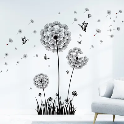Produktbild von Wandsticker Paardeblumen, bunt, abziehbar, für Kinderzimmer, Schlafzimmer