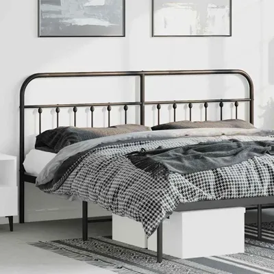 Produktbild von Kopfteile und Fußteile für Betten - Schwarzes Kopfteil aus Metall 180 cm