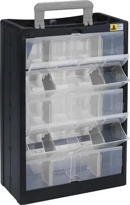 Produktbild von allit Kleinteilemagazin VarioPlus DrawBox >C< 40 schwarz / transparent