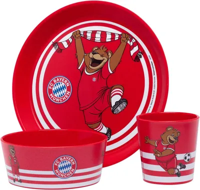 Productafbeelding van FC Bayern München kinderbordenset Berni, 3-delig, kleurrijk