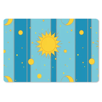 Produktbild von MuchoWow® Mauspad Mousepad Sonne - Mond - Design 27x18 cm - Mousepads - Maus Mat - Pad - Mausunterlage - Büroartikel - Desk Matten