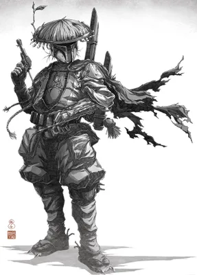 Produktbild von Komar Wandbild- Star Wars Vision Samurai Bounty Hunter - Größe 50 x 70 cm