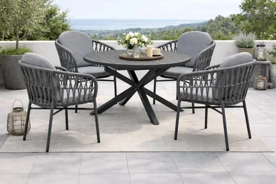 Produktbild von Destiny Sitzgruppe COMO mit ausziehbarem Esstisch ARONA 120/170x120cm (4 Personen)