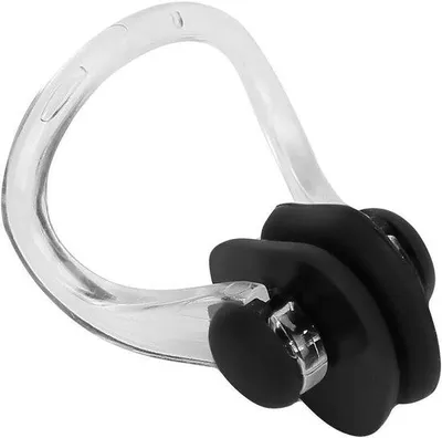 Image de Pince-nez en silicone pour la natation - pince-nez simple et étanche pour l'apprentissage de la natation - NOIR.
