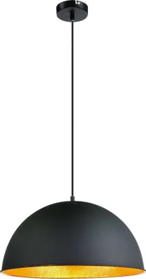 Produktbild von Hängeleuchte, Metall schwarz, goldfarben, E27, H 120cm