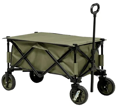 Image de Chariot de transport, cadre en acier, 108 L x 55 l x 93 H cm, dimensions plié 74 L x 32 l x 20 H cm, charge maximale 120 kg, 4 roulettes à roulement facile