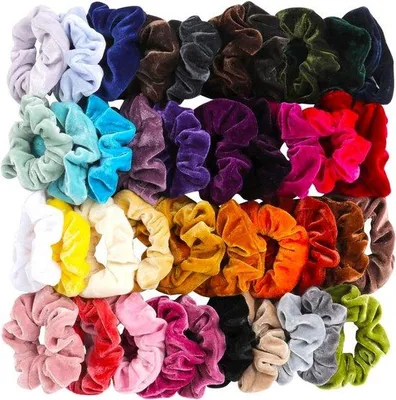 Produktbild von Famanu Scrunchies Set 40 Stück - Verschiedene Farben