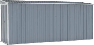 Produktbild von Anbauschuppen Grau 118x382x178 cm Verzinkter Stahl