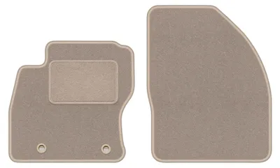 Produktbild von Velours-Fußmatten Vorne für Ford Focus MK2 2006-2010 (Cabrio) – 2-tlg, Beige, passgenau – Wielganizator LUX