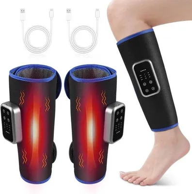 Productafbeelding van Draadloze Beenmassager, Elektrische Luchtzak Massager voor Bloedcirculatie en Pijnverlichting, 3 Intensiteiten, Verwarming, 3 Modi, Makk