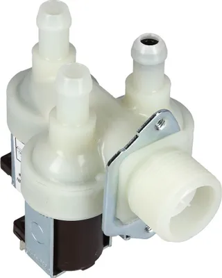Produktbild von Magnetventil RobertShaw 1281740 3fach 90° 10,5mmØ mit Reduzierung für Waschmaschine Waschtrockner