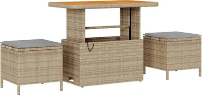 Immagine prodotto di Set da Pranzo per Giardino Beige polyrattan