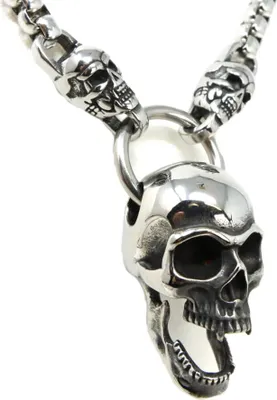 Produktbild von Halskette Edelstahlkette 316L MASSIV TOTENKOPF 05-02