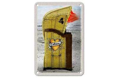 Produktbild von Blechschild Reise 12x18cm Ostsee gelb Küste Strand Schild