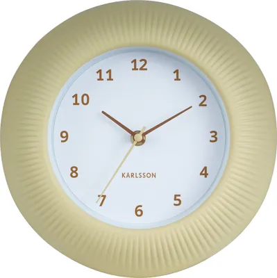 Produktbild von Karlsson - Wanduhr Tender Rib - Zartes Gelb - Ø25cm