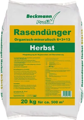 Produktbild von Rasendünger Herbst 6+3+13 20 kg Sack Herbstrasendünger