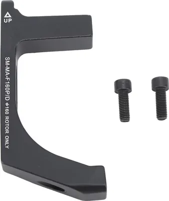 Productafbeelding van Fiets - Schijfremadapter, aluminiumlegering, zwart. Montagebeugel, adapter, accessoire voor racefietsen, 160 mm