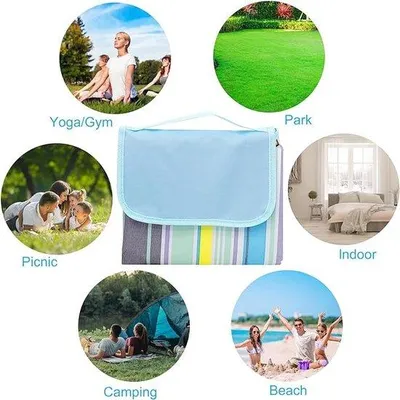 Produktbild von Picknickdecke – Stranddecke / Campingdecke, 200 x 140 cm