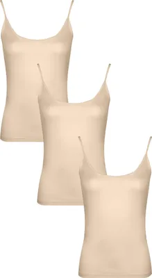 Zdjęcie produktu dla BASIC MAX Spaghetti-Tanktop 3er Pack Beige XL Maxte