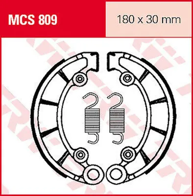 Immagine prodotto di Set ganasce freno TRW MCS809 CB500 CB500T