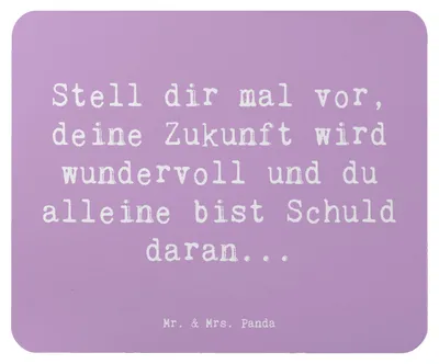 Produktbild von Mr. & Mrs. Panda Mauspad Spruch Mutig zu sich selbst stehen - Lavendeltraum - Geschenk, Zuversicht, Zukunft, mausteppich, Vertrauem, Mousepad, Selbstbestimmung, Mouse Pad