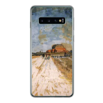 Produktbild von MuchoWow® Handyhülle Schutzhülle Hülle für Samsung Galaxy S10 Straße entlang der Stadtmauern von Paris - Vincent van Gogh Silikon Softcase Handy Hülle - Handytasche