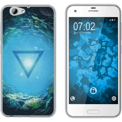 Produktbild von PhoneNatic Case kompatibel mit HTC One A9s Silikon-Hülle Element Wasser M4