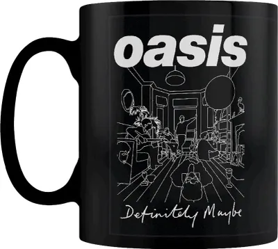 Immagine prodotto di Oasis - Tazza da caffè "Definitely Maybe" PM12288 (12 cm x 8,7 cm x 10,5 cm) (Nero/Bianco)