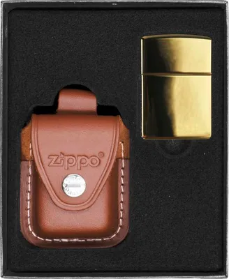 Produktbild von ZIPPO Feuerzeug Messing hochglanzpoliert Geschenkset Nr. 4