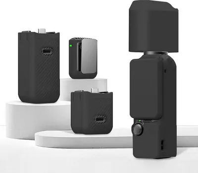 Image de Pour DJI OSMO Pocket 3 6-en-1 Kit de protection en silicone TPU Cover (Noir)