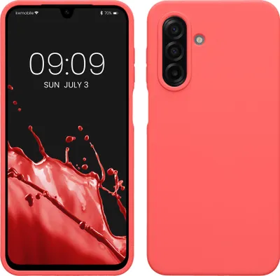 Produktbild von kwmobile Handyhülle für Samsung Galaxy A17 4G / 5G Hülle - Case Silikon - Kabelloses Laden - Schutzhülle Cover in Neon Koralle