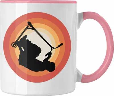 Produktbild von Trendation - Scooter Roller Fahrer Geschenk Tasse Scooterfahrer Geschenkidee Scooting Geschenkidee Jungs Profi Scooterfahrer Pro (Rosa)