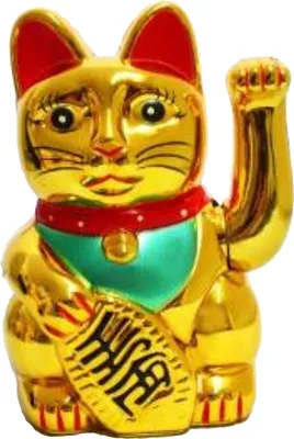 Produktbild von HAAC Winkekatze GLÜCKSKATZE Glücksbringer Farbe Gold 20 cm