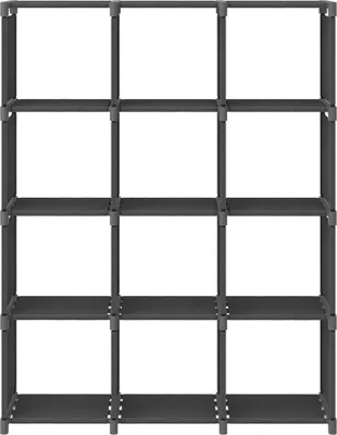 Obrázek produktu pro vidaXL Cube Shelf 12 přihrádek Grey 103x30x141 cm Látka