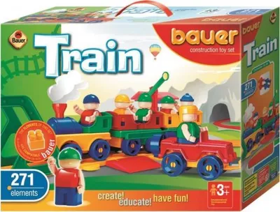 Obrázek produktu pro Stavebnice BAUER: Train Vláčky 271 dílů.
