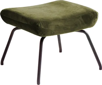 Produktbild von KAWOLA Hocker LOTTE Polsterhocker velvet olivgrün