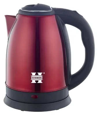 Productafbeelding van Herzberg HG-5011RED: 1,8 liter, 1500 watt, roestvrijstalen waterkoker - rood