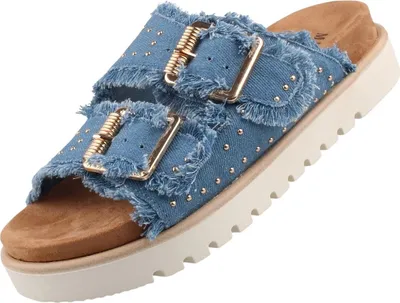 Produktbild von Mustang Damen Pantolette Jeansblau